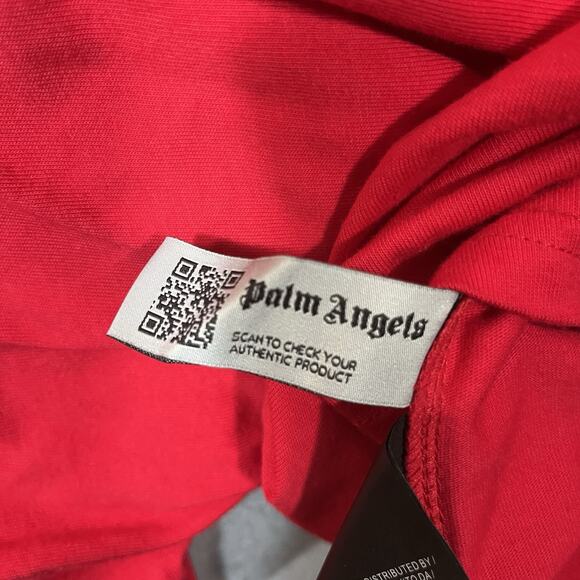 Palm Angels Classic Logo Red White Letter T-shirt Small - Picture 5 of 11